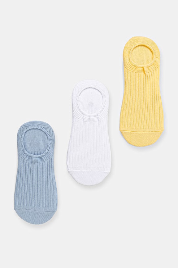 Skarpety stopki damskie bawełniane w prążki 3-pack RS26-LGD529 multicolor RS26
