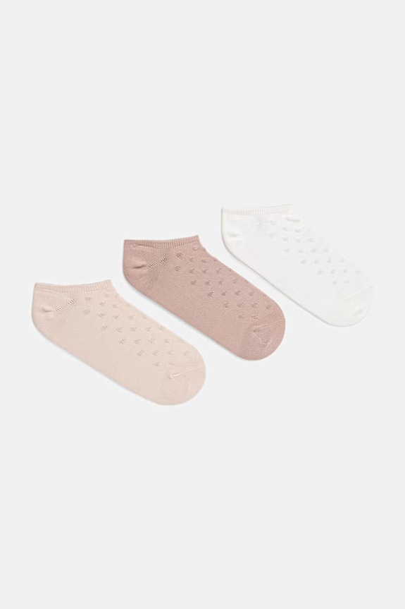 Skarpety stopki damskie bawełniane gładkie 3-pack RS26-LGD532 multicolor RS26