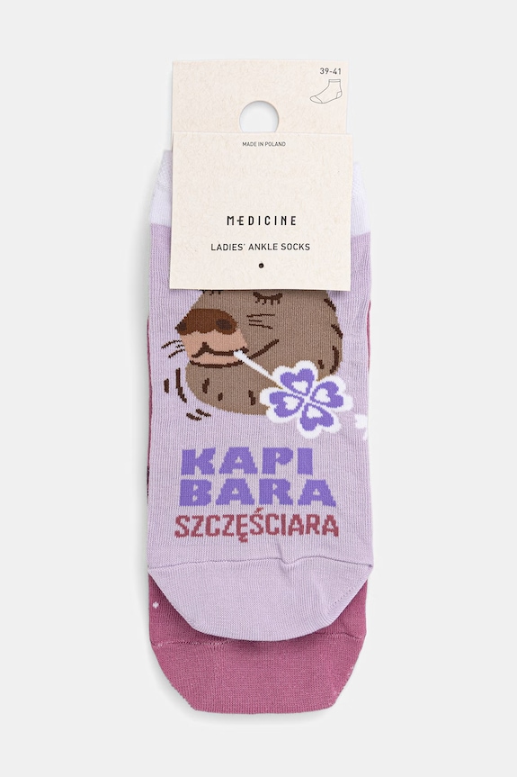 Odzież Skarpetki bawełniane damskie wzorzyste (2-pack) RS26-LGD534 multicolor