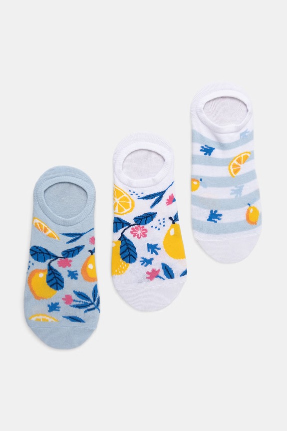 Skarpety stopki damskie bawełniane 3-pack multicolor RS26-LGD710