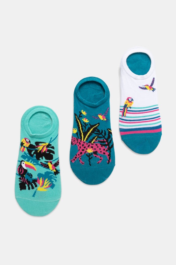 Skarpety damskie z motywem zwierzęcym 3-pack multicolor RS26-LGD711