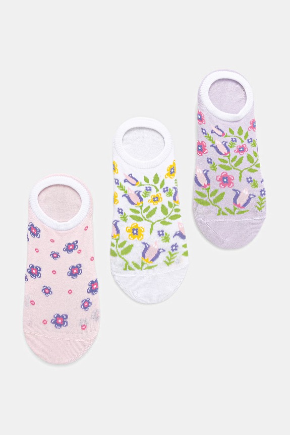 Kotníkové ponožky dámské 3-pack vícebarevná RS26-LGD722