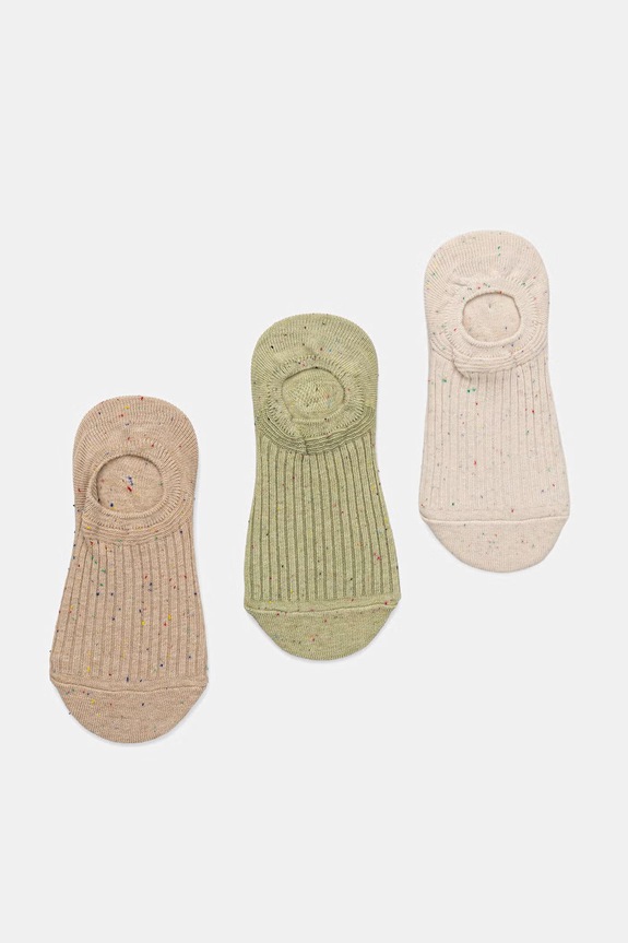 Skarpety stopki 3-pack damskie bawełniane multicolor RS26-LGDA21