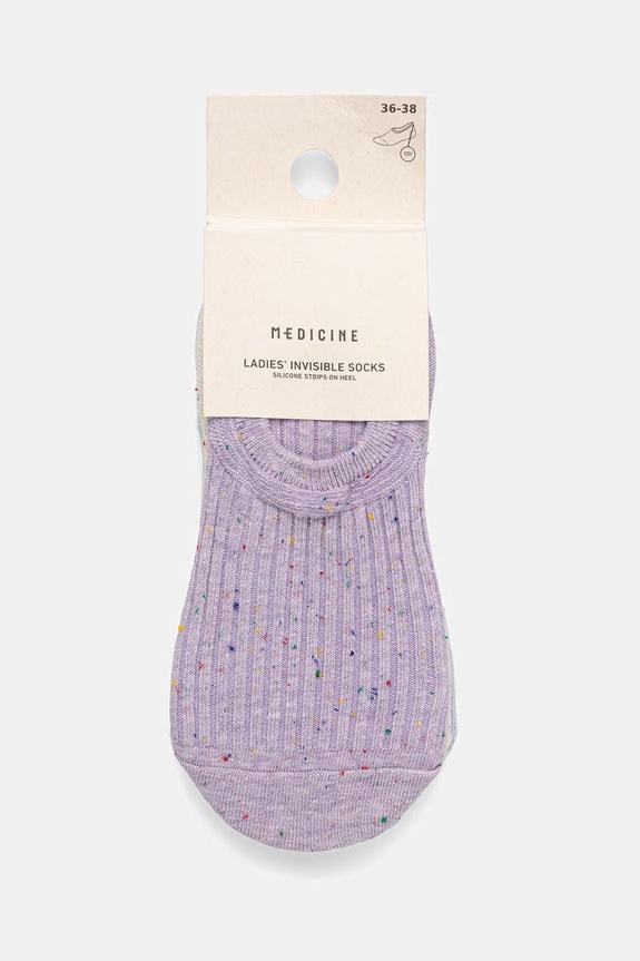 Odzież Skarpety stopki 3-pack damskie bawełniane RS26-LGDA22 multicolor