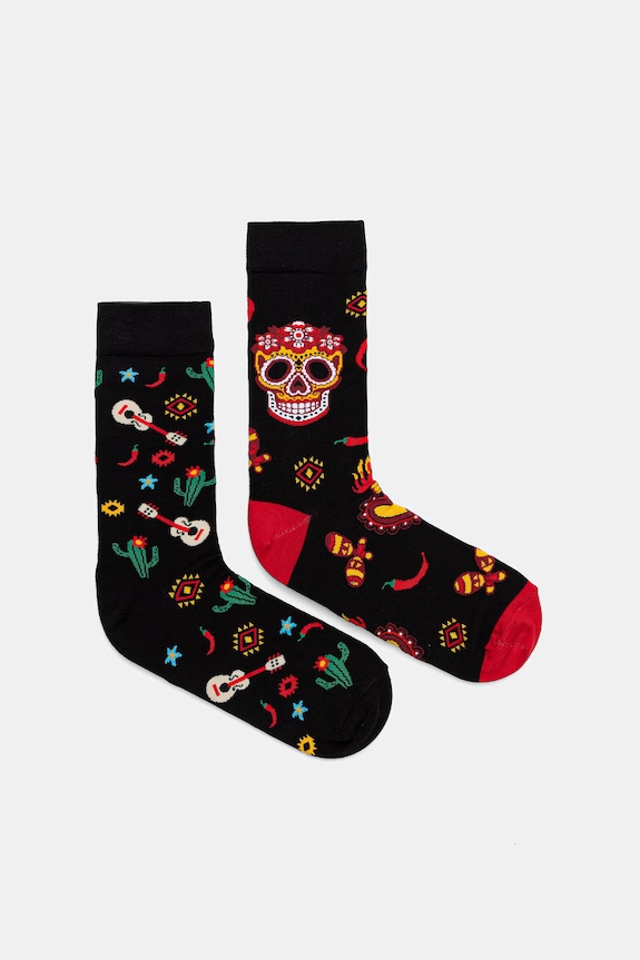 Skarpetki bawełniane męskie wzorzyste (2-pack) skarpetki długie multicolor RS26-LGM400