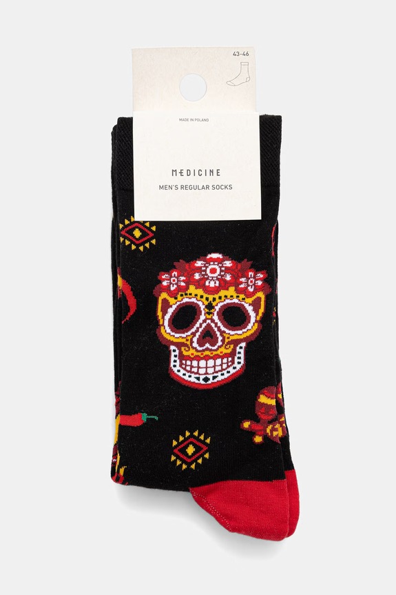 Odzież Skarpetki bawełniane męskie wzorzyste (2-pack) RS26-LGM400 multicolor