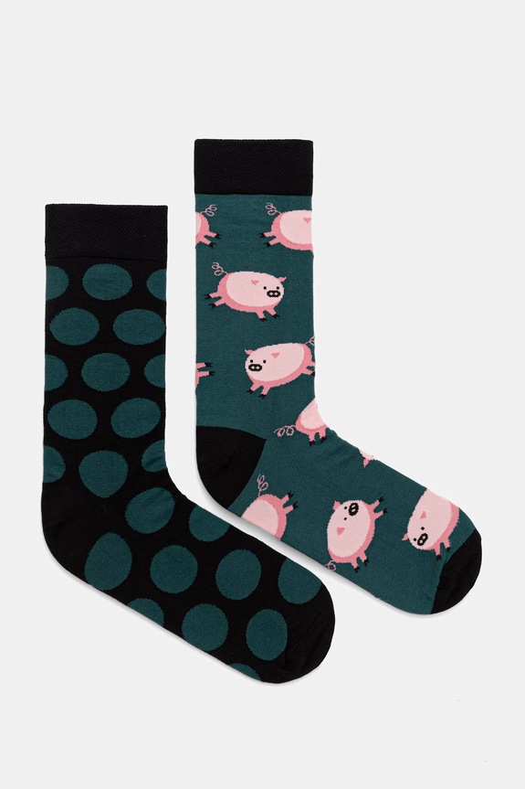 Skarpetki bawełniane męskie wzorzyste (2-pack) skarpetki długie multicolor RS26-LGM401