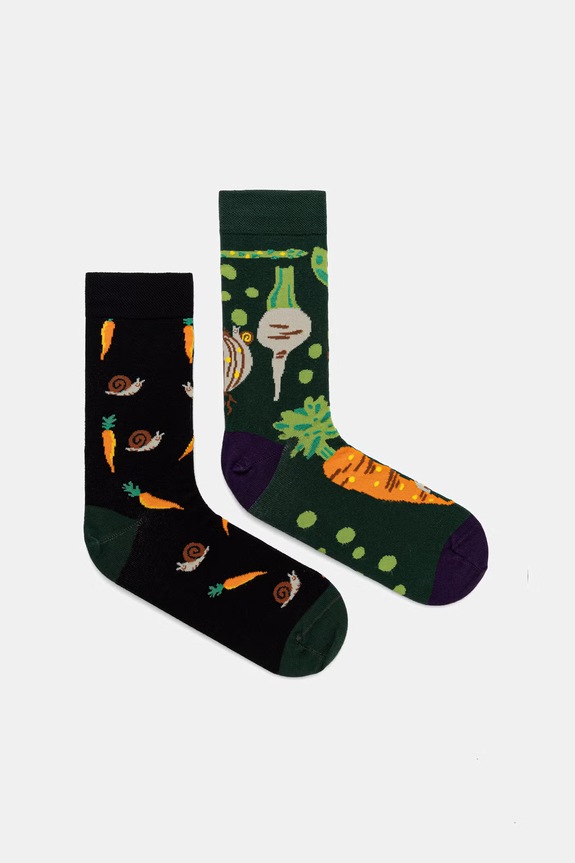 Skarpetki bawełniane męskie wzorzyste (2-pack) skarpetki długie multicolor RS26-LGM517