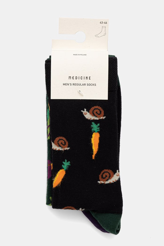 Odzież Skarpetki bawełniane męskie wzorzyste (2-pack) RS26-LGM517 multicolor