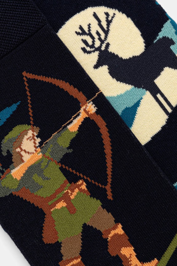 Medicine skarpetki bawełniane 2-pack RS26-LGM518 multicolor RS26