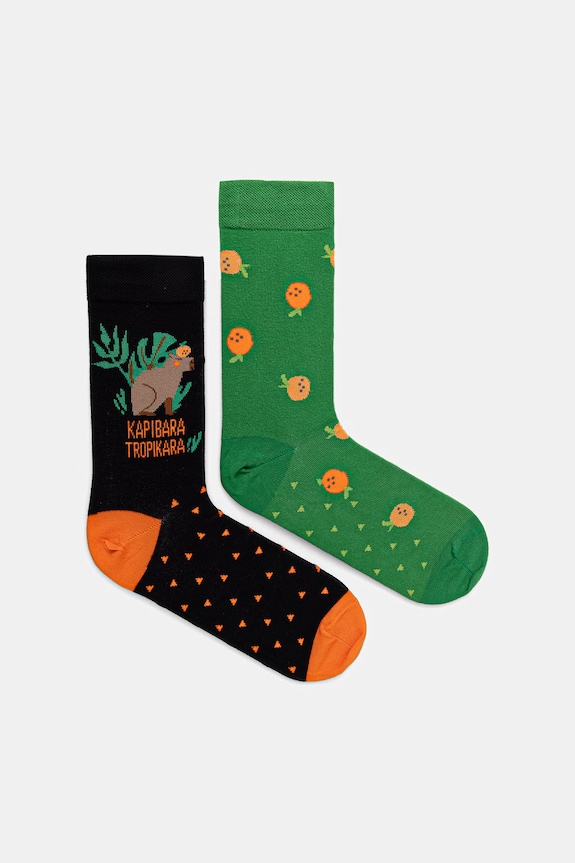 Skarpety męskie z motywem zwierzęcym 2-pack multicolor RS26-LGM712