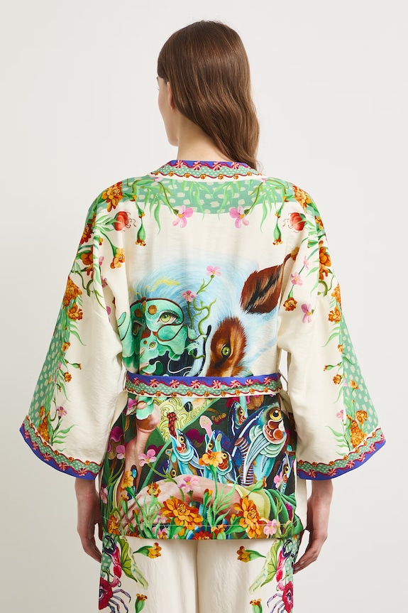 Medicine kimono damskie z wiskozą multicolor RS26-MKDA50