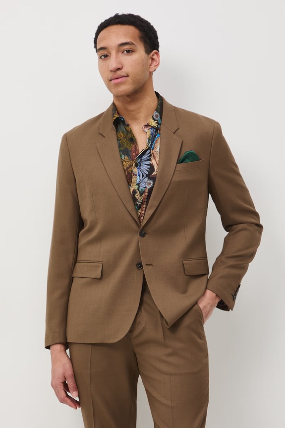 Medicine sako za muškarce od vune RS26-MKM620 smeđa RS26