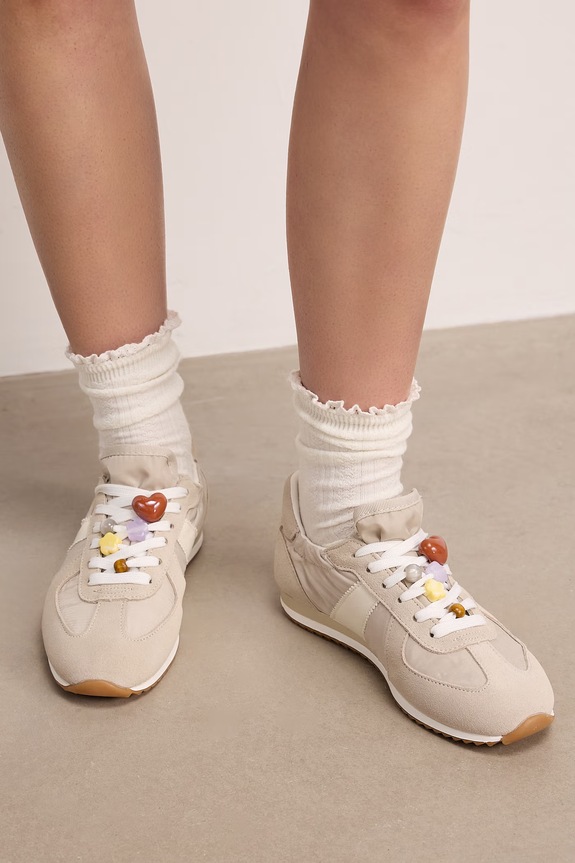 Medicine sneakersy syntetyczny beżowy RS26-OBD400