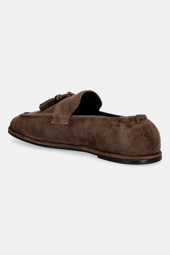 Mokasyny damskie zamszowe brązowy RS26-OBD401