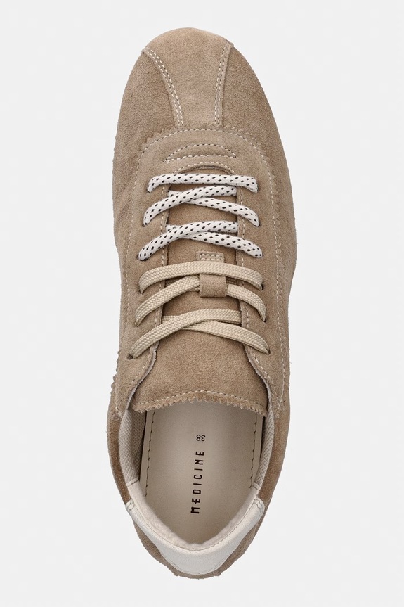 Medicine sneakersy damskie zamszowe RS26-OBD407 beżowy