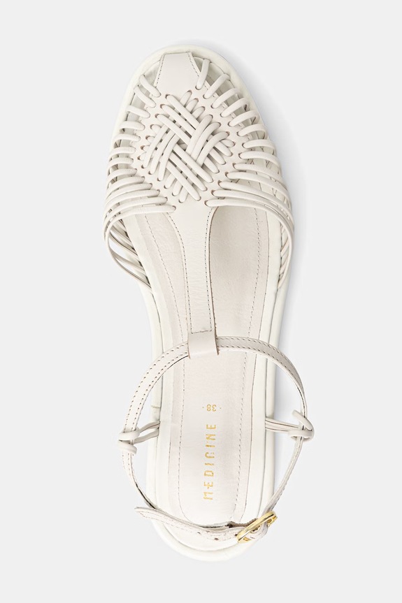 Sandały damskie skórzane beżowy RS26-OBD506