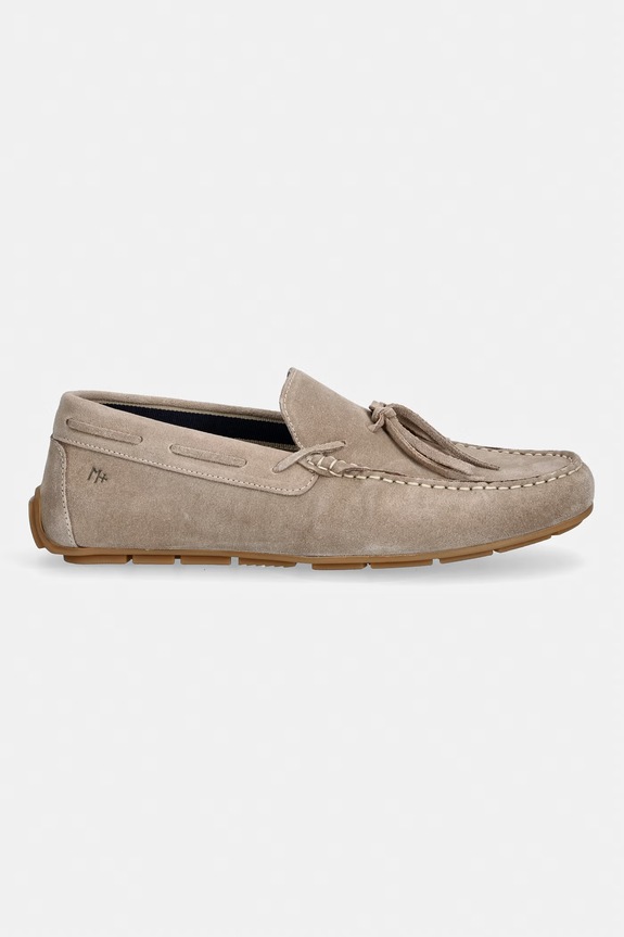 Scarpe Medicine mocassini da uomo in scamoscio RS26-OBM404 beige