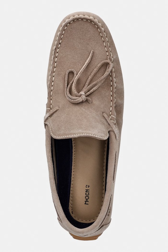 Medicine mocassini da uomo in scamoscio RS26-OBM404 beige