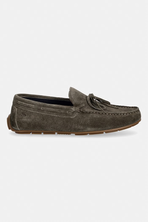 Scarpe Medicine mocassini da uomo in scamoscio RS26-OBM404 verde