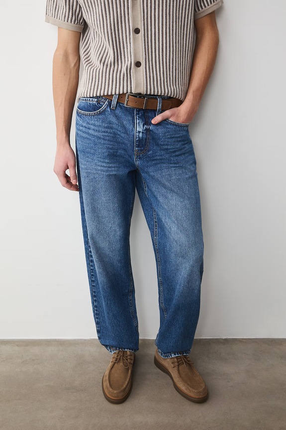 Mokasyny zamszowe męskie casual brązowy RS26-OBM407
