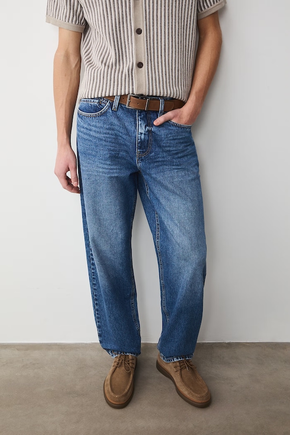 Mokasyny zamszowe męskie casual brązowy RS26-OBM407