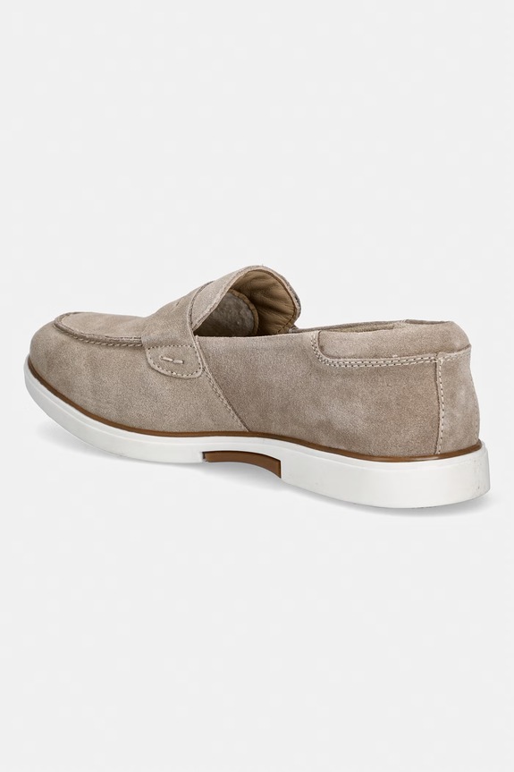 Medicine mocassini da uomo in scamoscio beige RS26-OBM408