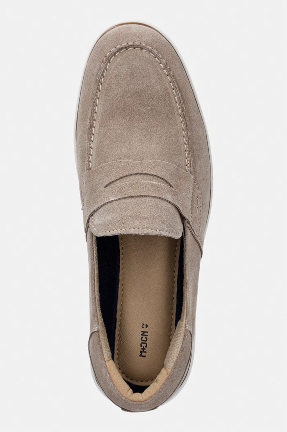 Medicine mocassini da uomo in scamoscio RS26-OBM408 beige