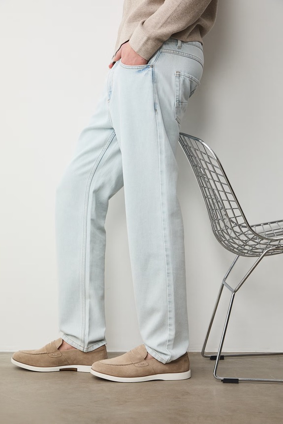 Medicine mocassini da uomo in scamoscio RS26-OBM408