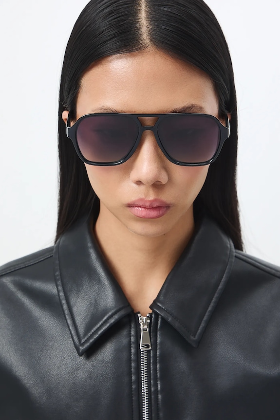 Okulary przeciwsłoneczne pilotki damskie RS26-OKD304 czarny