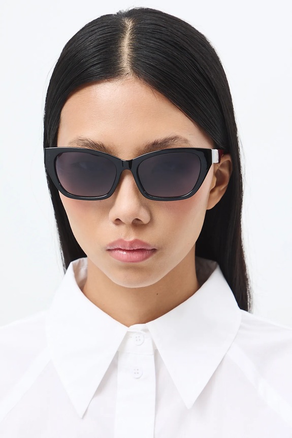 Okulary przeciwsłoneczne kocie oczy damskie RS26-OKD501 czarny