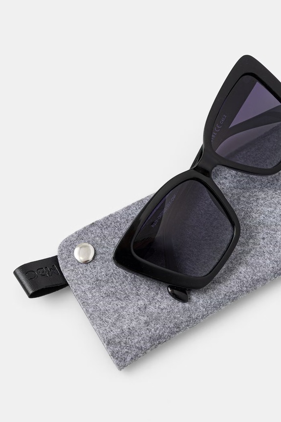 Okulary przeciwsłoneczne kocie oczy damskie RS26-OKD905 czarny