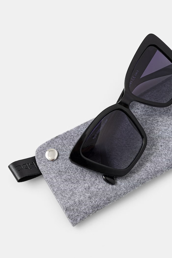 Okulary przeciwsłoneczne kocie oczy damskie RS26-OKD905 czarny
