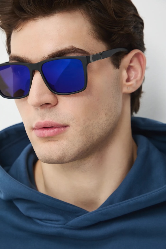 Okulary przeciwsłoneczne męskie niebieski RS26-OKM503