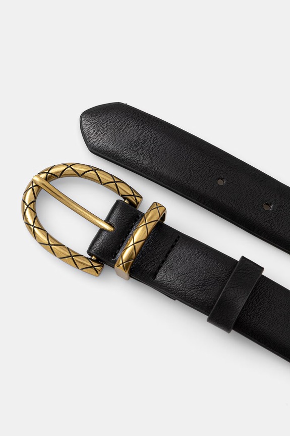 Doplnky Opasok z ekologickej kože RS26-PAD302 čierna