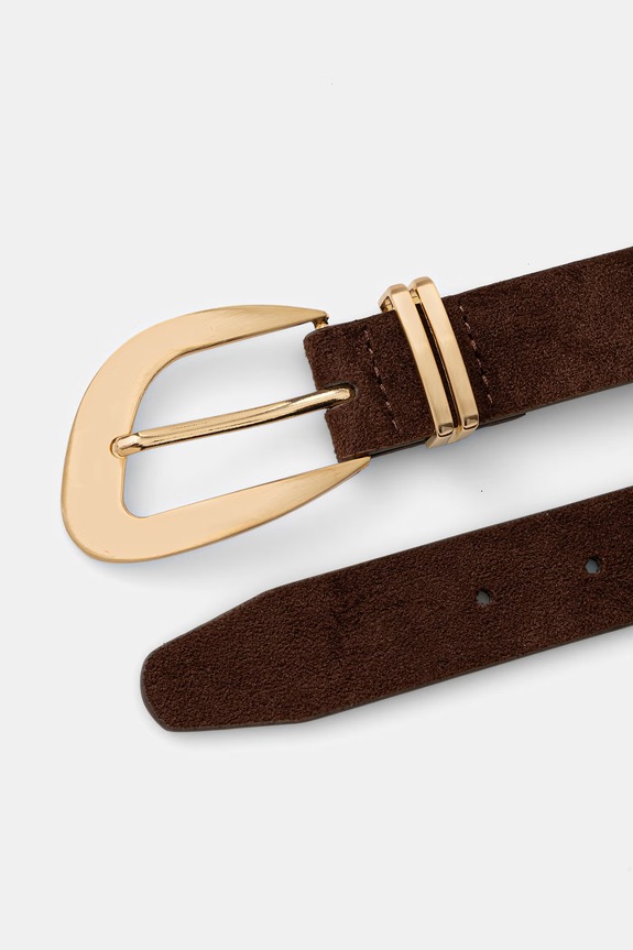 Doplnky Opasok z imitácie semišu RS26-PAD303 hnedá