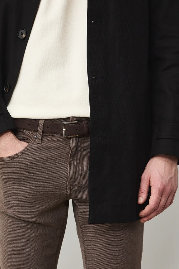 Pásek pánský semišový hnědá RS26-PAM500