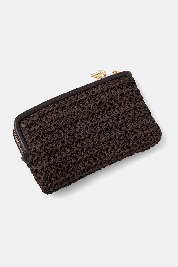 Akcesoria Portmonetka damska pleciona RS26-PFD801 brązowy