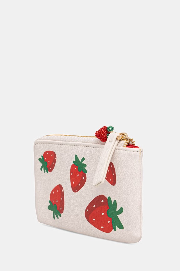 Peňaženka z imitácie kože s motívom ovocia RS26-PFDA00 béžová RS26