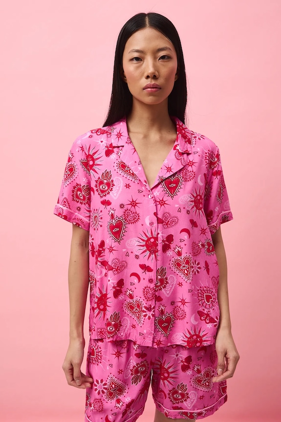 Oblečení Pyžamo dámské z kolekce Valentine’s Day RS26-PJD280 růžová