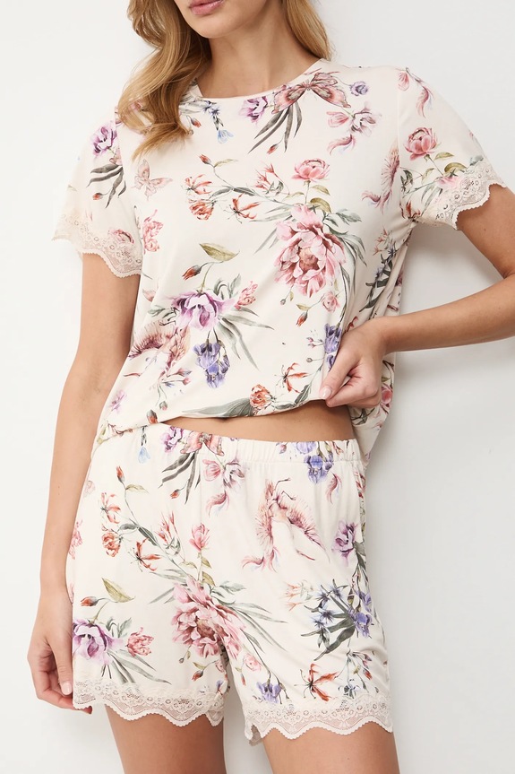 Pyžamo dámské s viskózou RS26-PJD500 béžová