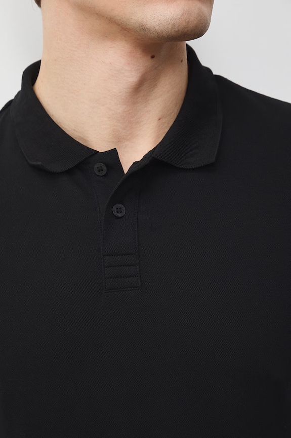 Polo męskie RS26-POM050 czarny