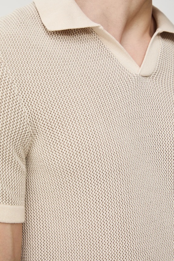 Medicine polo bărbați din bumbac RS26-POM304 bej