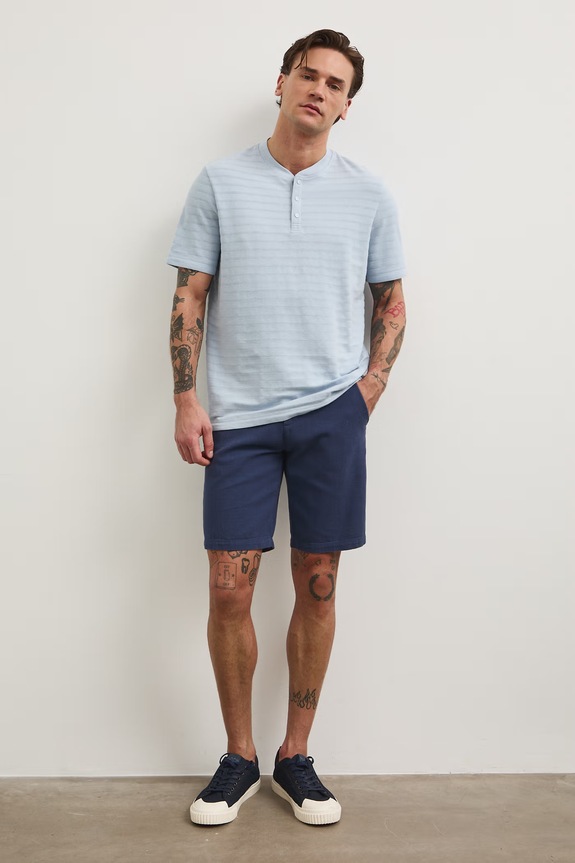 Medicine polo męskie z bawełną niebieski RS26-POM703