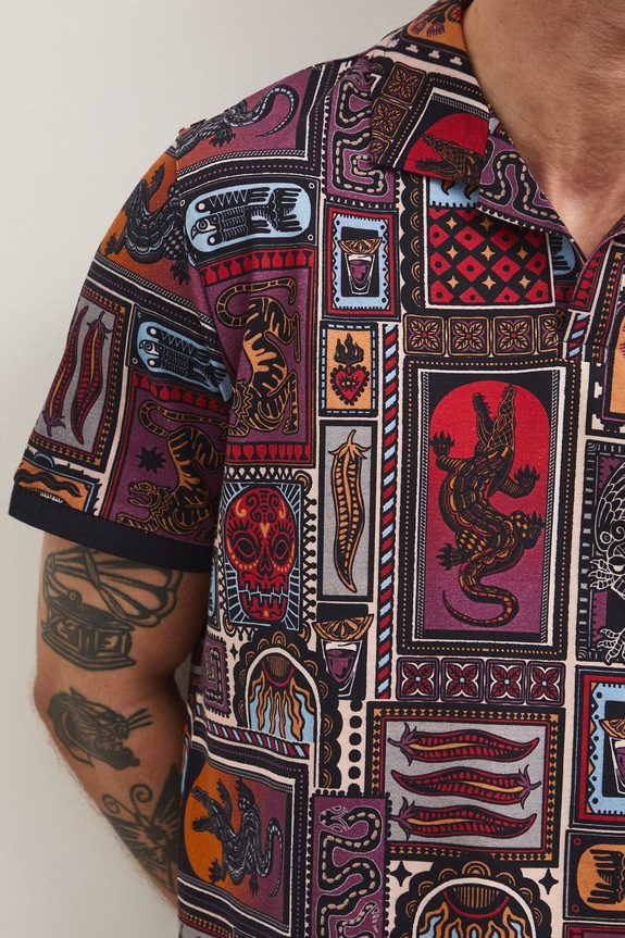 Polo damskie bawełniane z elastanem RS26-POM804 multicolor