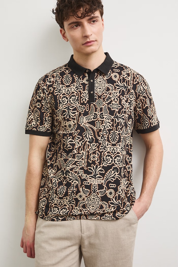 Polo pánské bavlněné černá RS26-POM900