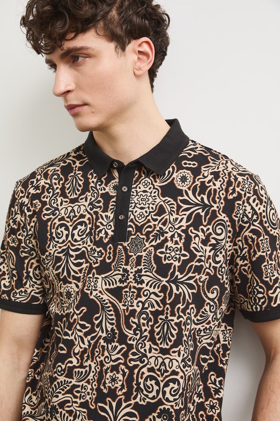 Polo pánské bavlněné černá RS26-POM900