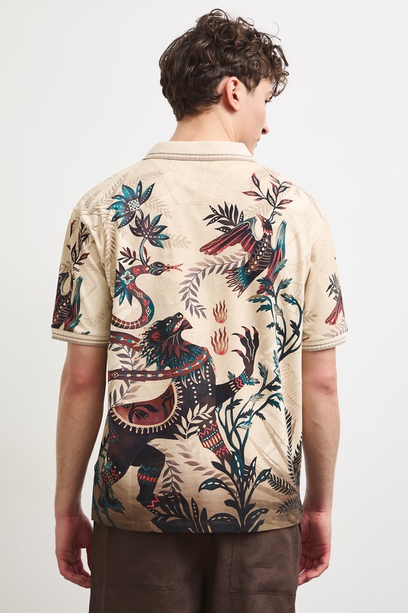 Oblečení Polo pánské bavlněné s elastanem RS26-POM903 béžová