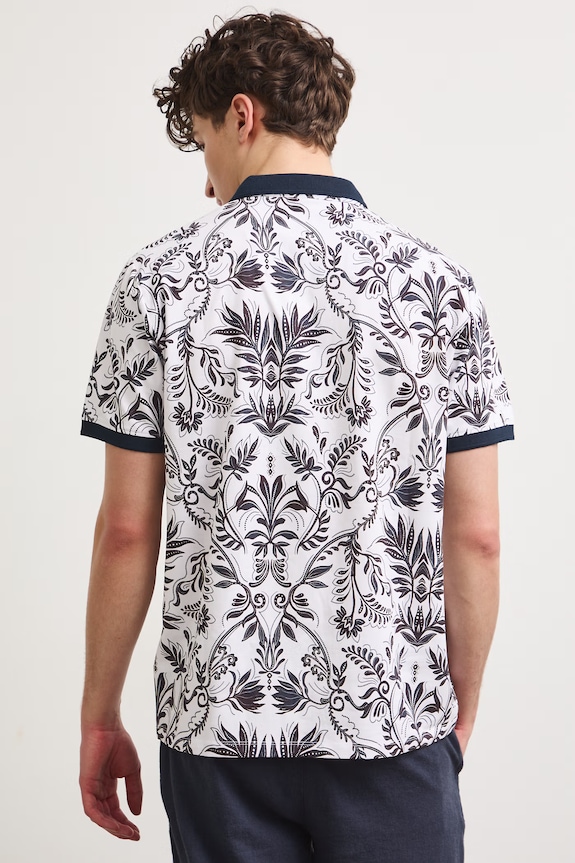 Odzież Polo męskie bawełniane z elastanem RS26-POM905 biały