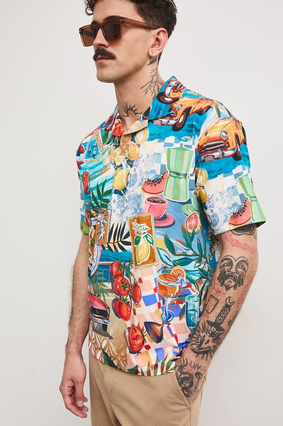 Polo męskie bawełniane z elastanem RS26-POMA11 multicolor RS26